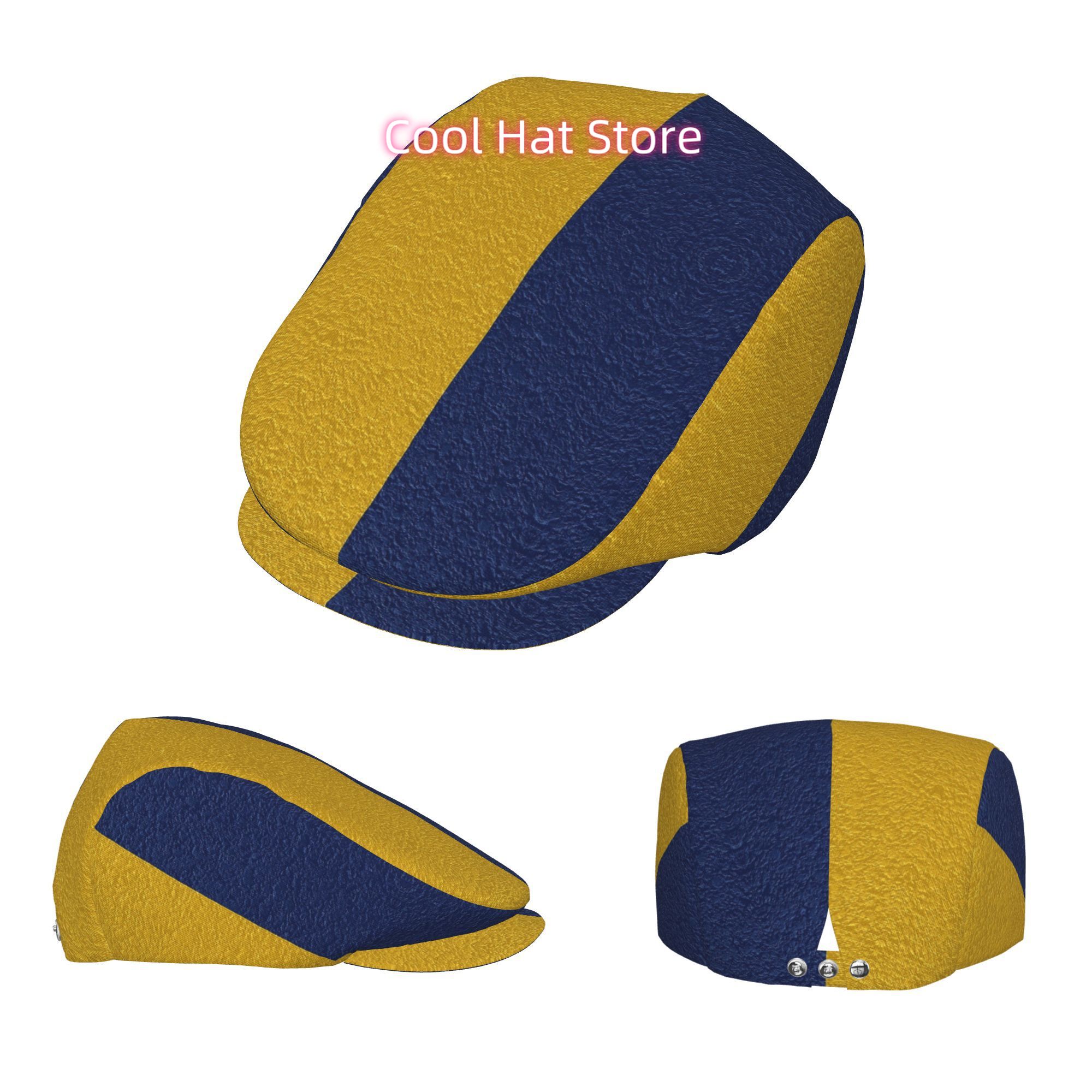 Matte Textured Yellow & Navy S - Newsboy Cap Ivy review and price