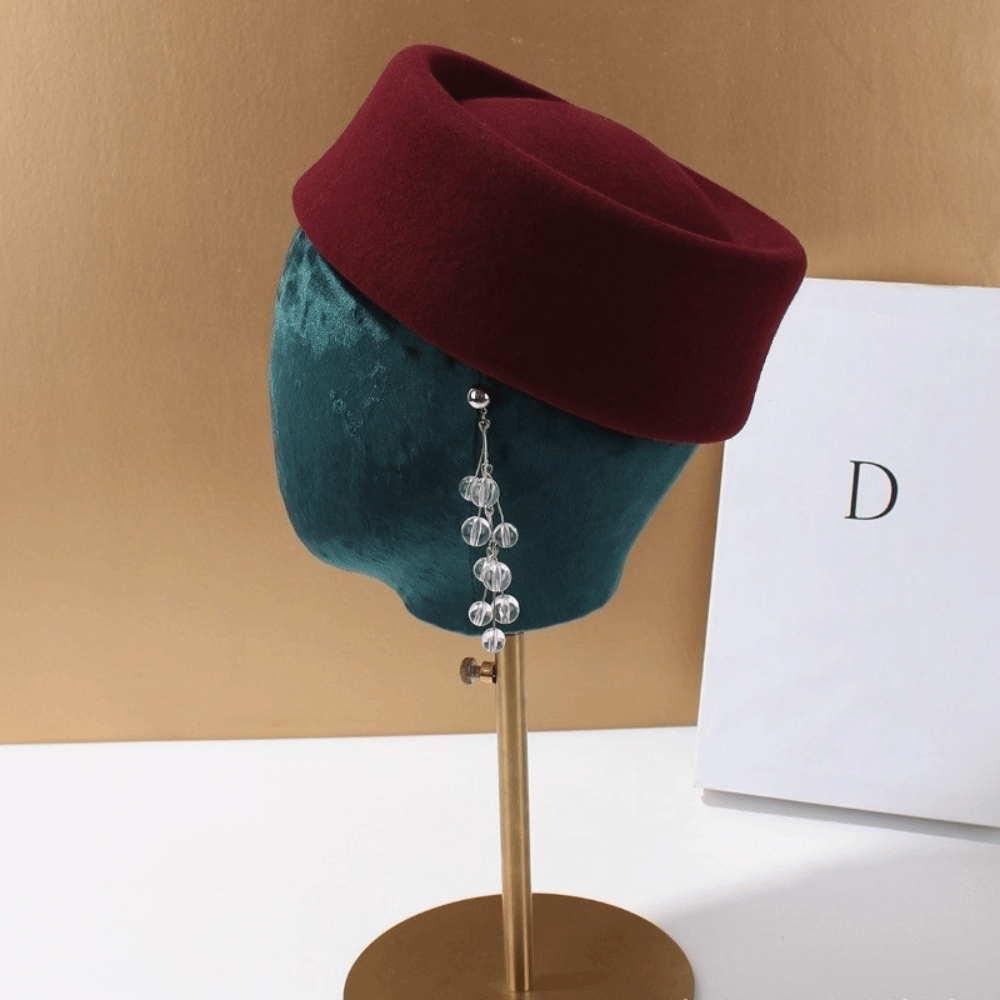 New Hard Top Wool Felt Berets  - Fedora Hat Wool review and price