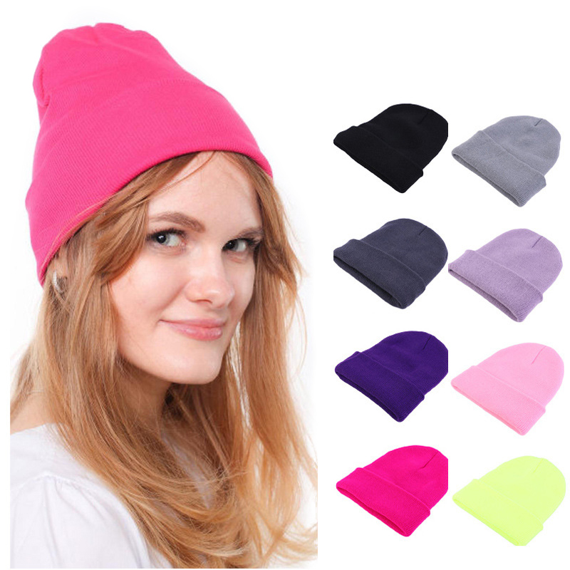 Fashion Solid Color Knit Beani - Beanie Cuffed Knit review and price
